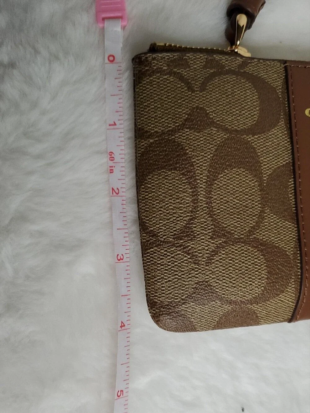 Coach Brown Signature Canvas Tote with Matching Wristlet